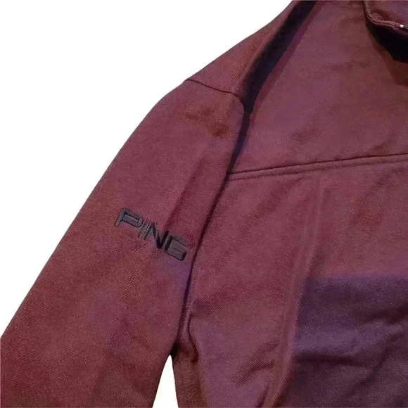 Red Vented Ping 1/4 Zip Golf Pullover Sz M  (XL) - Picture 4 of 8